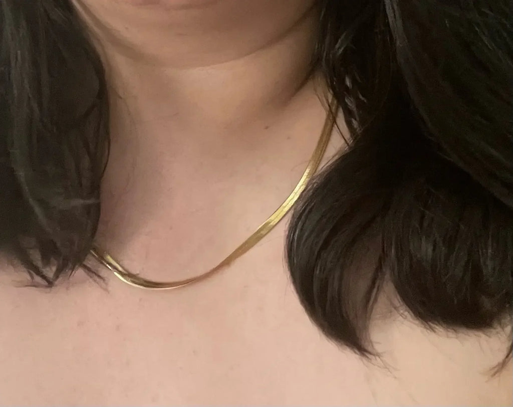 Collier Chaîne Serpent Acier Inoxydable 3 mm Doré - Waterproof Plusieurs Longueurs