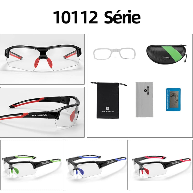 Lunettes Photochromiques RockBros pour Vélo - Verres qui S'adaptent à la Lumière