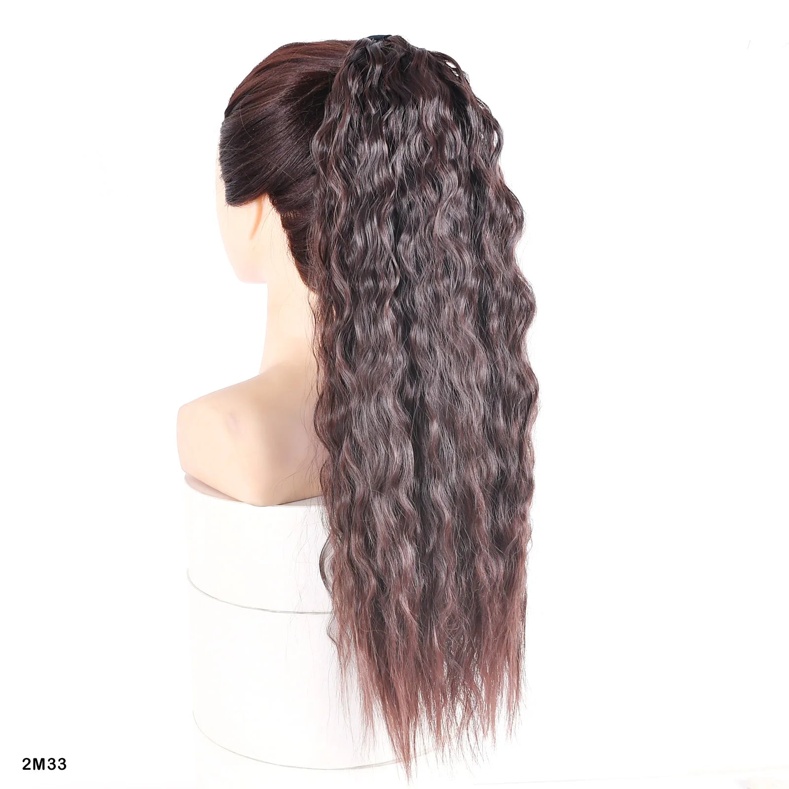 Queue de Cheval Synthétique Longue Kinky Curly - Extension Arc-en-Ciel Ombré