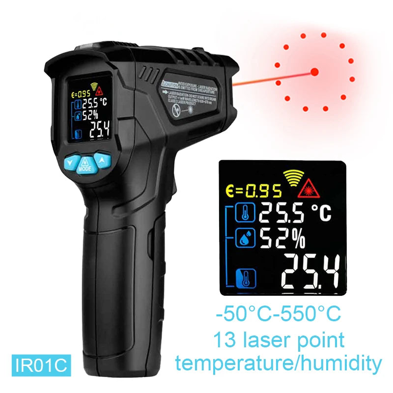 Thermomètre Infrarouge Digital Mestek 50-800°C - Laser sans Contact