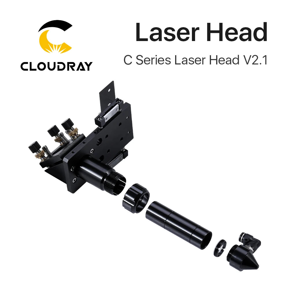 Tête Laser CO2 Cloudray C-Series - Lentille FL38.1 à 101.6 mm