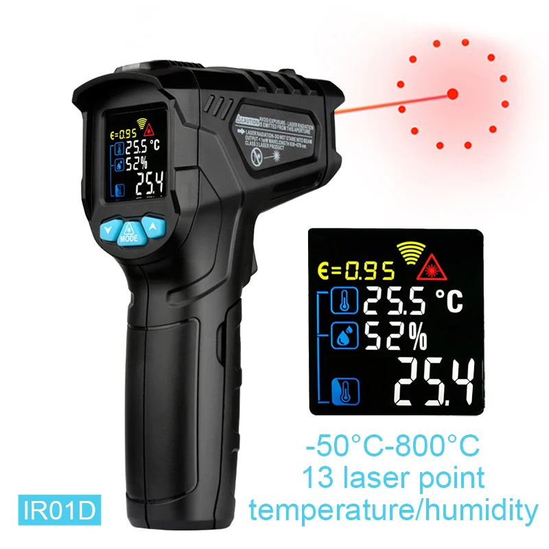 Thermomètre Infrarouge Digital Mestek 50-800°C - Laser sans Contact