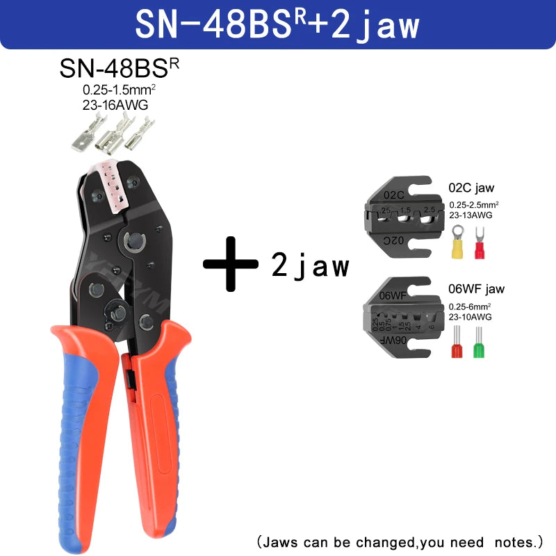 Pince à Sertir SN-48BS / SN-48B - Pour Connecteurs 2.8 / 4.8 / 6.3 mm
