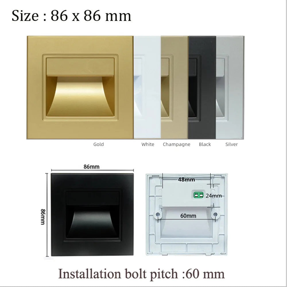 Spot LED Encastrable Escalier 85-265V - Éclairage Marches et Couloirs