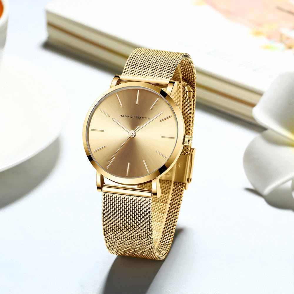 Montre Femme Hannah Martin Acier Inoxydable - Quartz Japonais Étanche