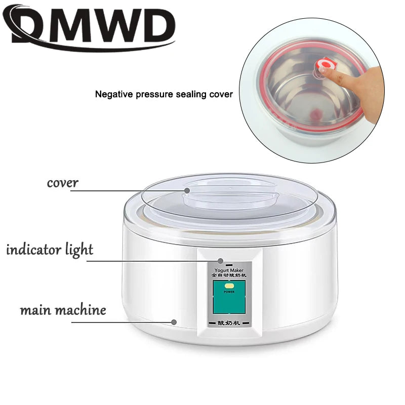 Mini Yaourtière Automatique avec 7 Pots Individuels – 1.5L, 15W