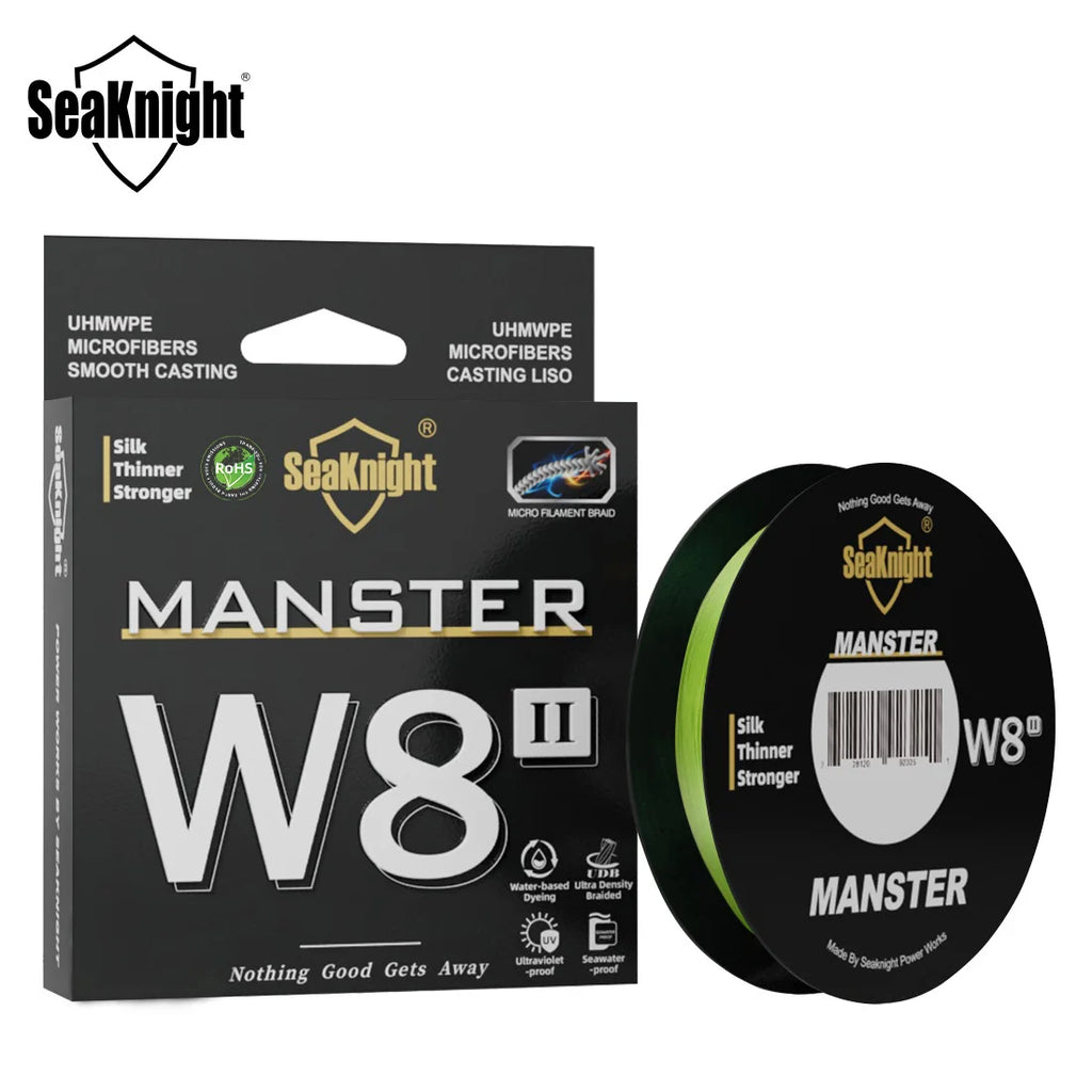 Fil de Pêche Tressé SeaKnight W8 II 8 Brins 300m/500m - Anti-UV et Eau Salée