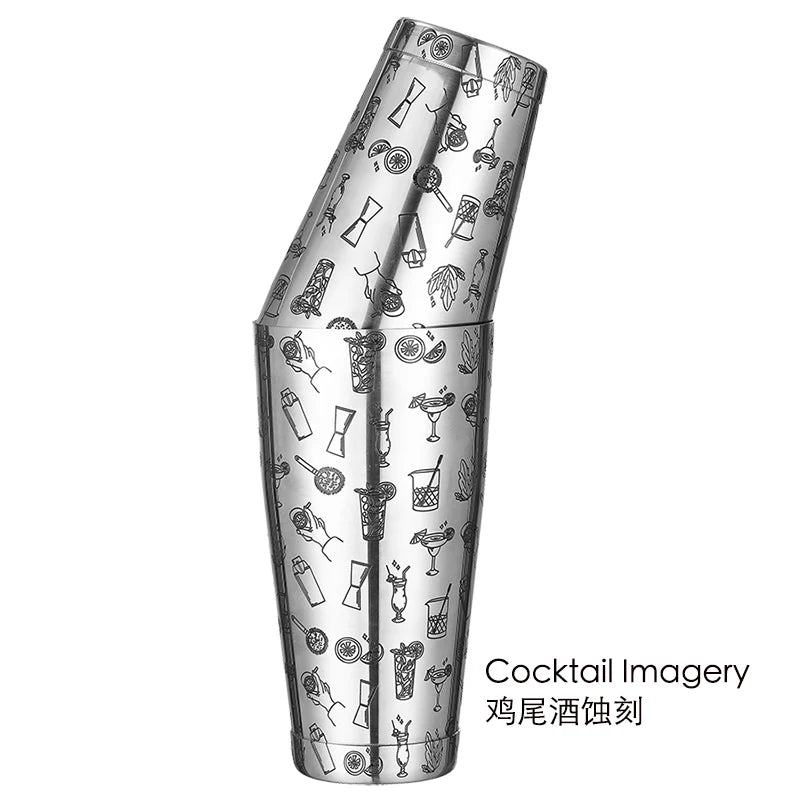 Shaker à Cocktail Boston 2 Pièces 18oz + 25oz - Professionnel Barman