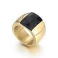 Bague Acier Inoxydable Femme - Cristal Autrichien Bleu/Vert/Rouge