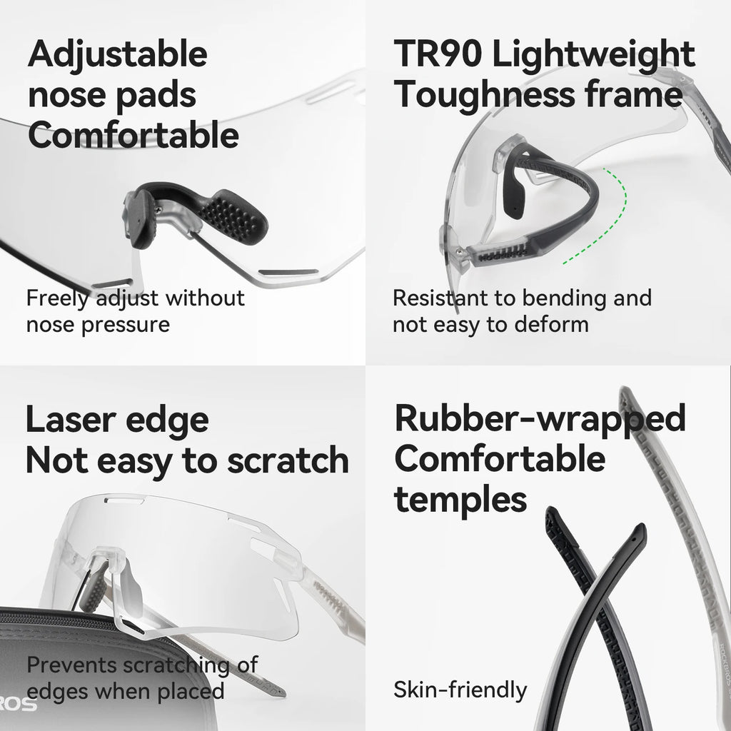 Lunettes Photochromiques RockBros pour Vélo Homme - Sports Outdoor