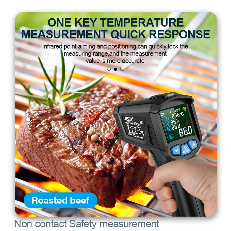 Thermomètre Infrarouge Digital Mestek 50-800°C - Laser sans Contact