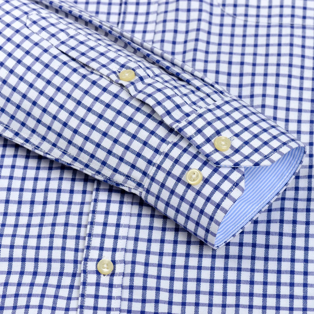 Chemise Homme Manches Longues Oxford Carreaux - Casual Travail Printemps/Automne