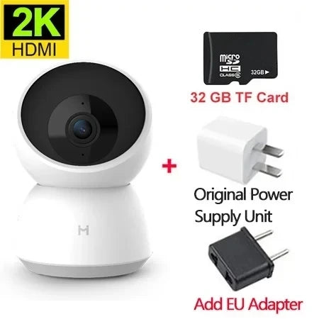 Caméra IP WiFi 2K 1296p HD 360° - Vision Nocturne et Détection Mouvement