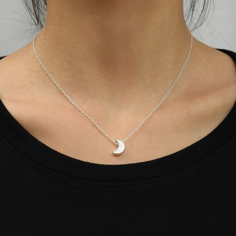 Collier Pendentif Minimaliste - Argenté pour Femme