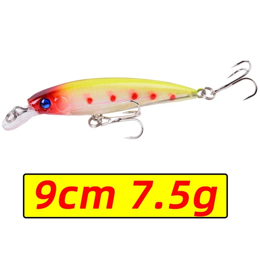 Leurre de Pêche Minnow Laser 11 cm 13 g - Crankbait avec Hameçons