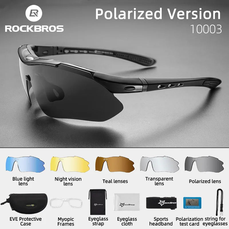 Lunettes de Soleil Polarisées RockBros pour Vélo et Sports Outdoor