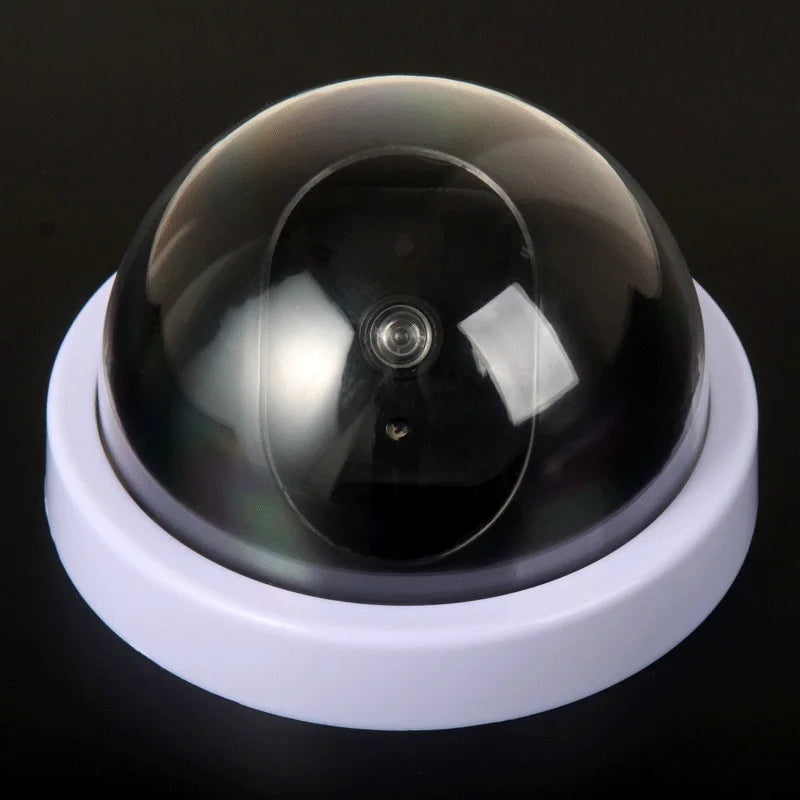 Caméra de Surveillance factice Dôme Noir avec LED Clignotante
