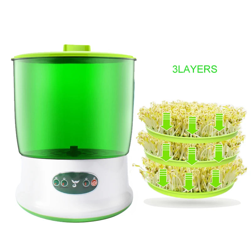 Germoir Électrique Intelligent 2 ou 3 Couches pour Pousses de Légumes