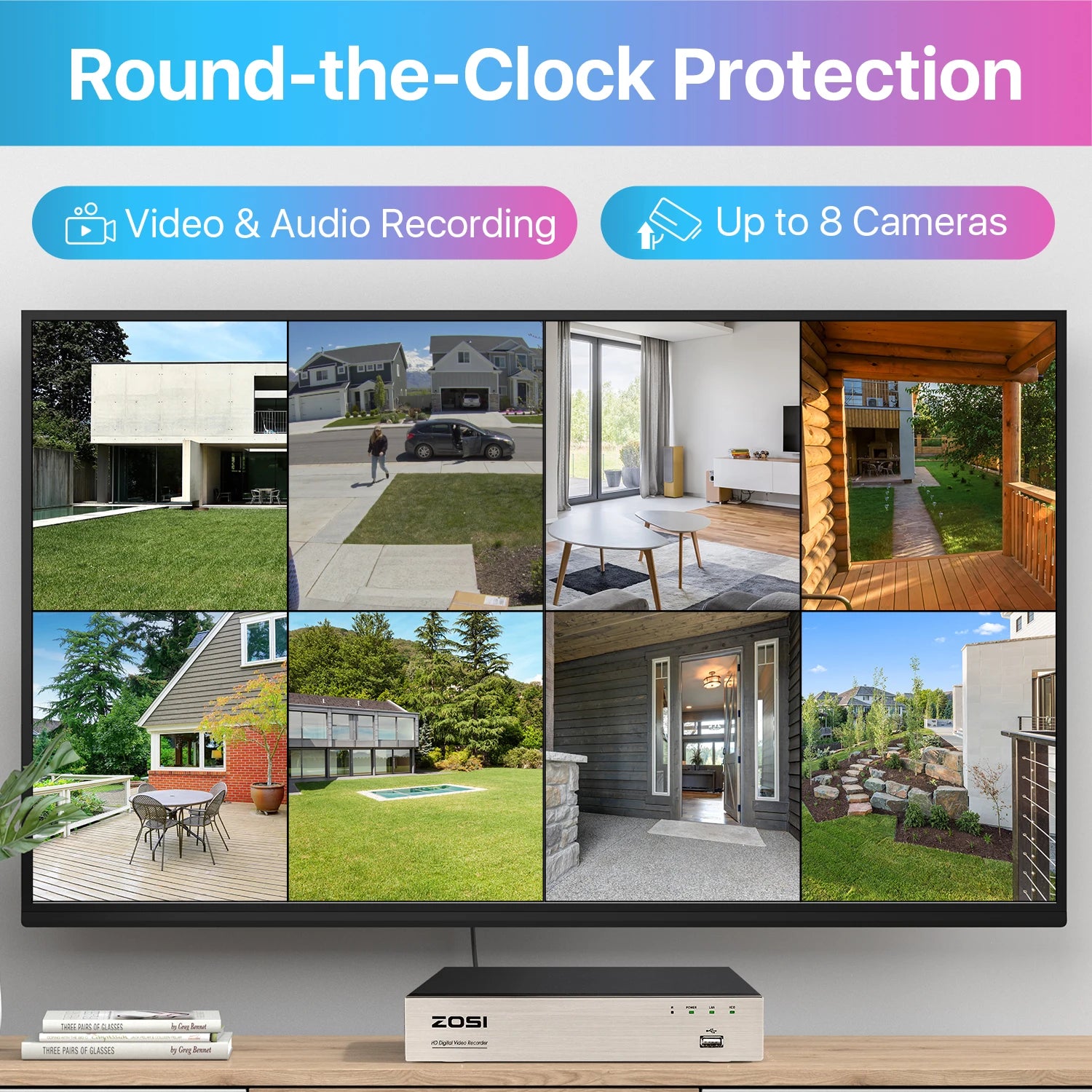 Enregistreur DVR Zosi 8 Canaux 1080p Hybride AHD/CVI/TVI/CVBS - Sécurité