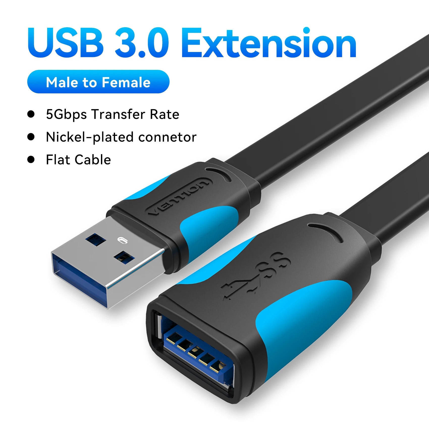Câble Extension USB 3.0 Mâle/Femelle Vention - Données et Charge