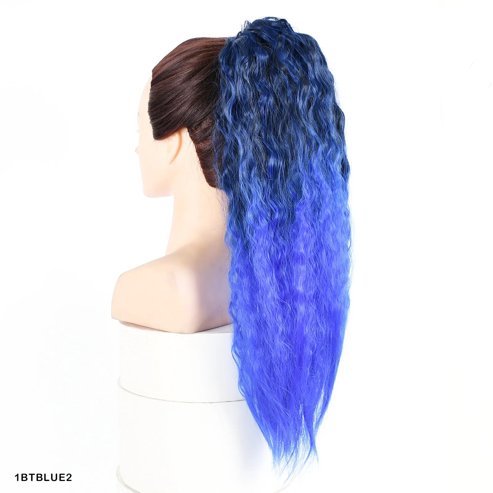 Queue de Cheval Synthétique Longue Kinky Curly - Extension Arc-en-Ciel Ombré