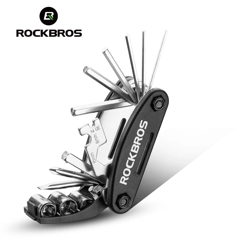 Kit Outils Multi 16-en-1 RockBros pour Vélo - Clés Hex, Rayons, Tournevis