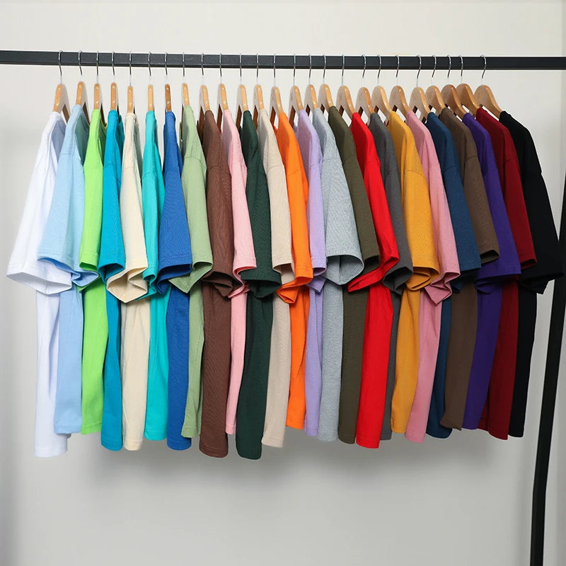 T-Shirt Homme Oversize Manches Courtes - Uni Lâche Col Rond Tendance
