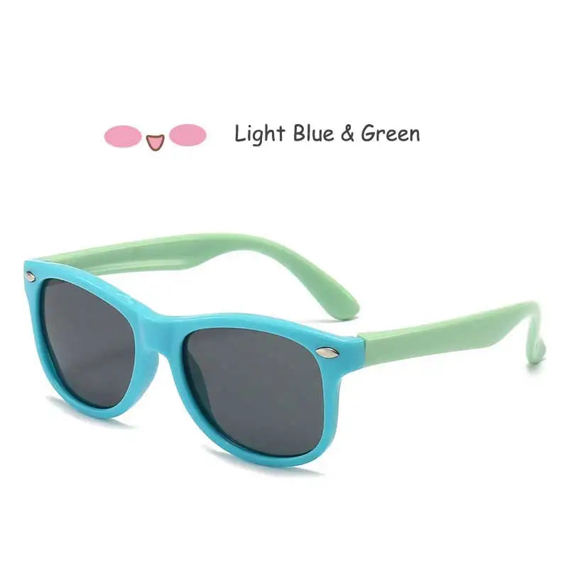 Lunettes de Soleil Enfant Polarisées - Classique avec Rivets Style Marque