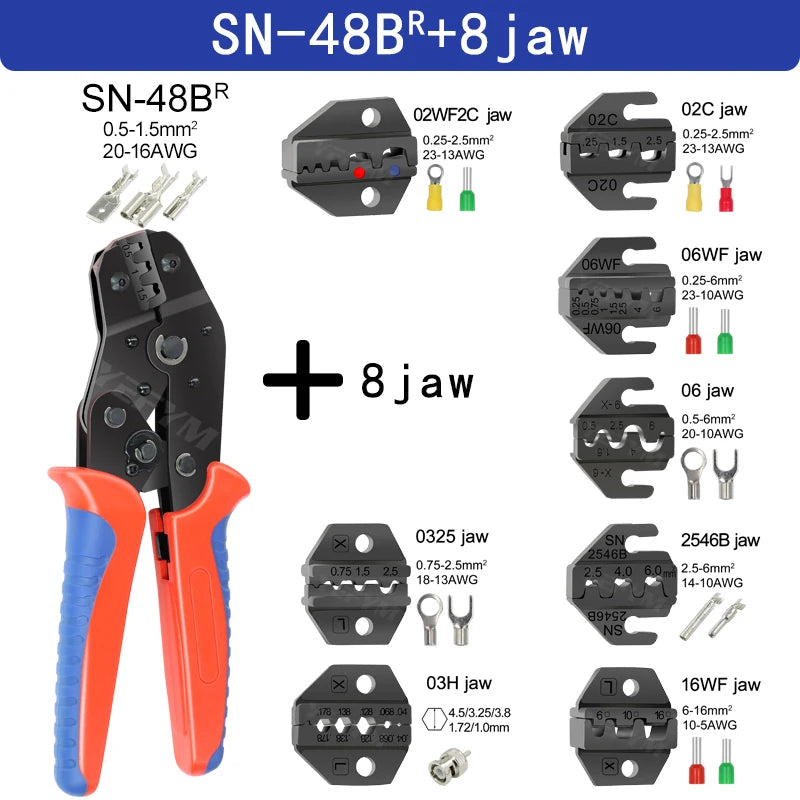 Pince à Sertir SN-48BS / SN-48B - Pour Connecteurs 2.8 / 4.8 / 6.3 mm