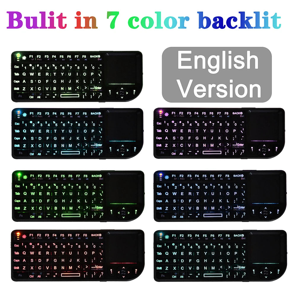 Clavier sans Fil 2.4G 3-en-1 avec Touchpad pour PC TV Android