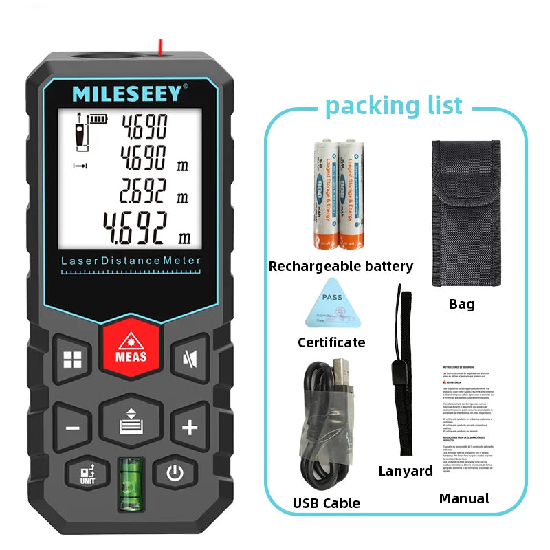 Télémètre Laser Mileseey X5 Rechargeable 40m à 120m - Mesure Précise