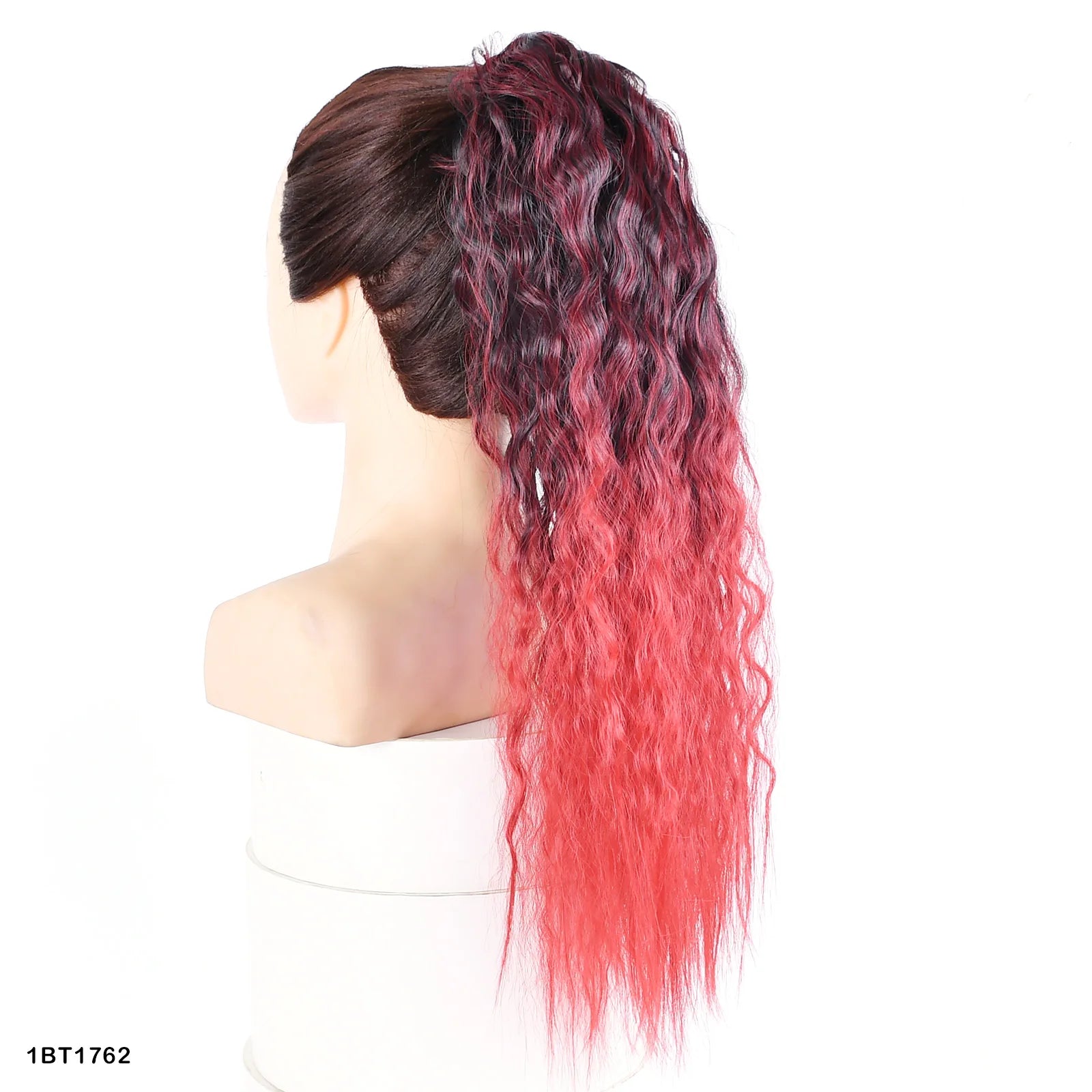Queue de Cheval Synthétique Longue Kinky Curly - Extension Arc-en-Ciel Ombré