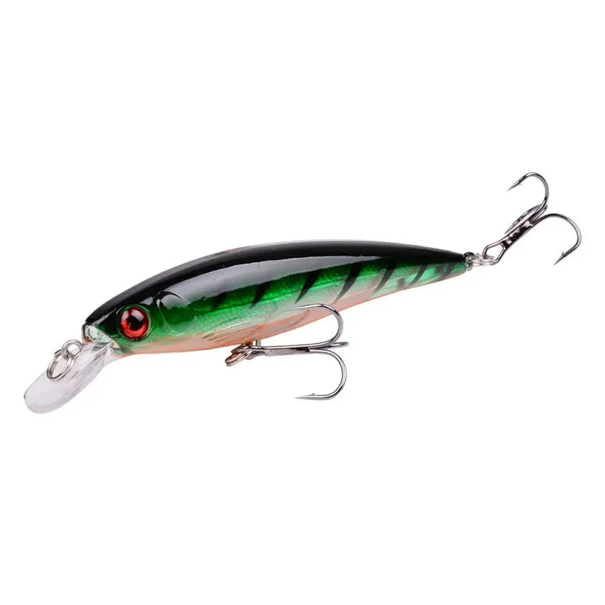 Leurre de Pêche Minnow Laser 11 cm 13 g - Crankbait avec Hameçons