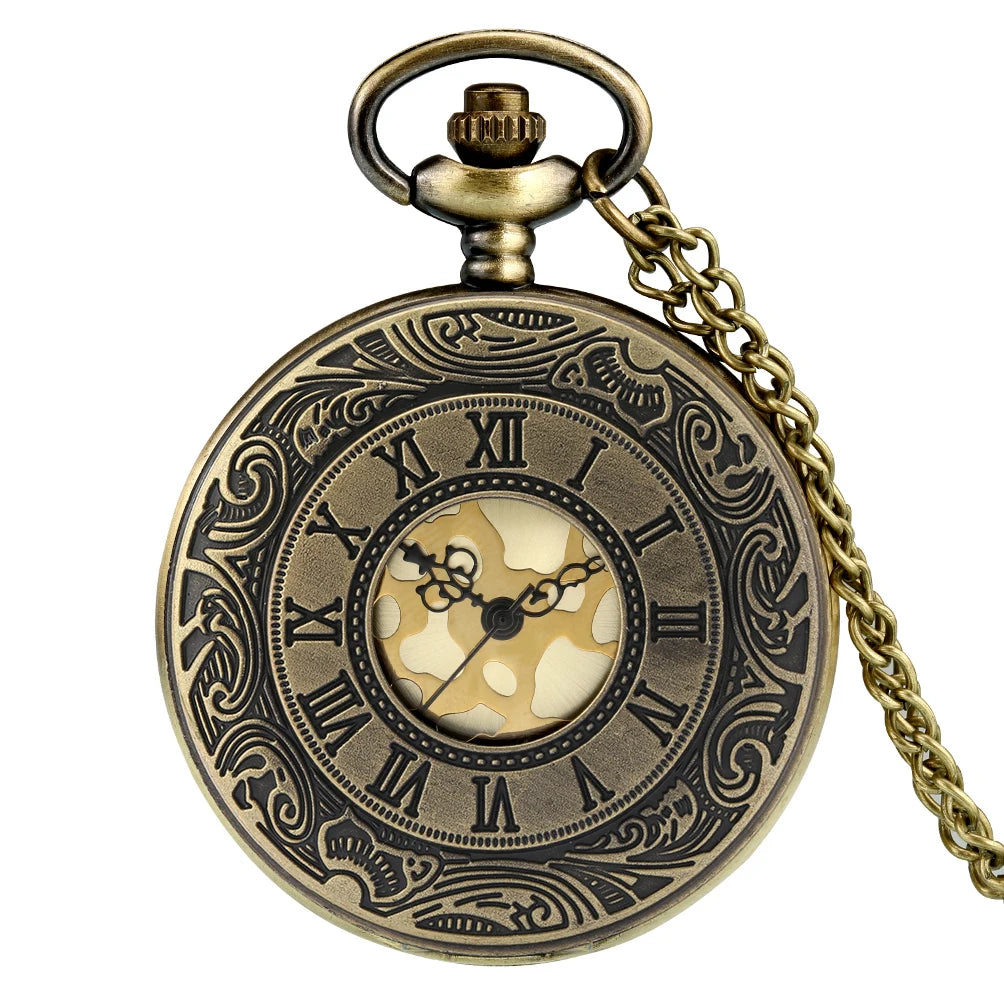 Montre de Poche Steampunk Vintage - Chiffres Romains