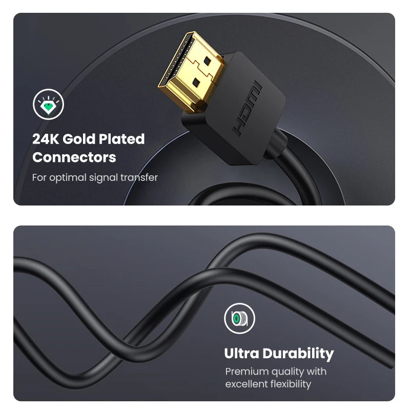 Câble Micro HDMI UGREEN 4K 60Hz - Mâle/Mâle pour Caméra, Tablette, Console