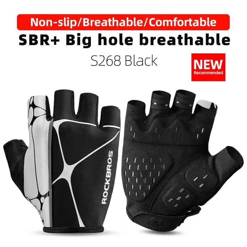 Gants Vélo Demi-Doigts RockBros - Anti-Choc et Respirants Route/MTB