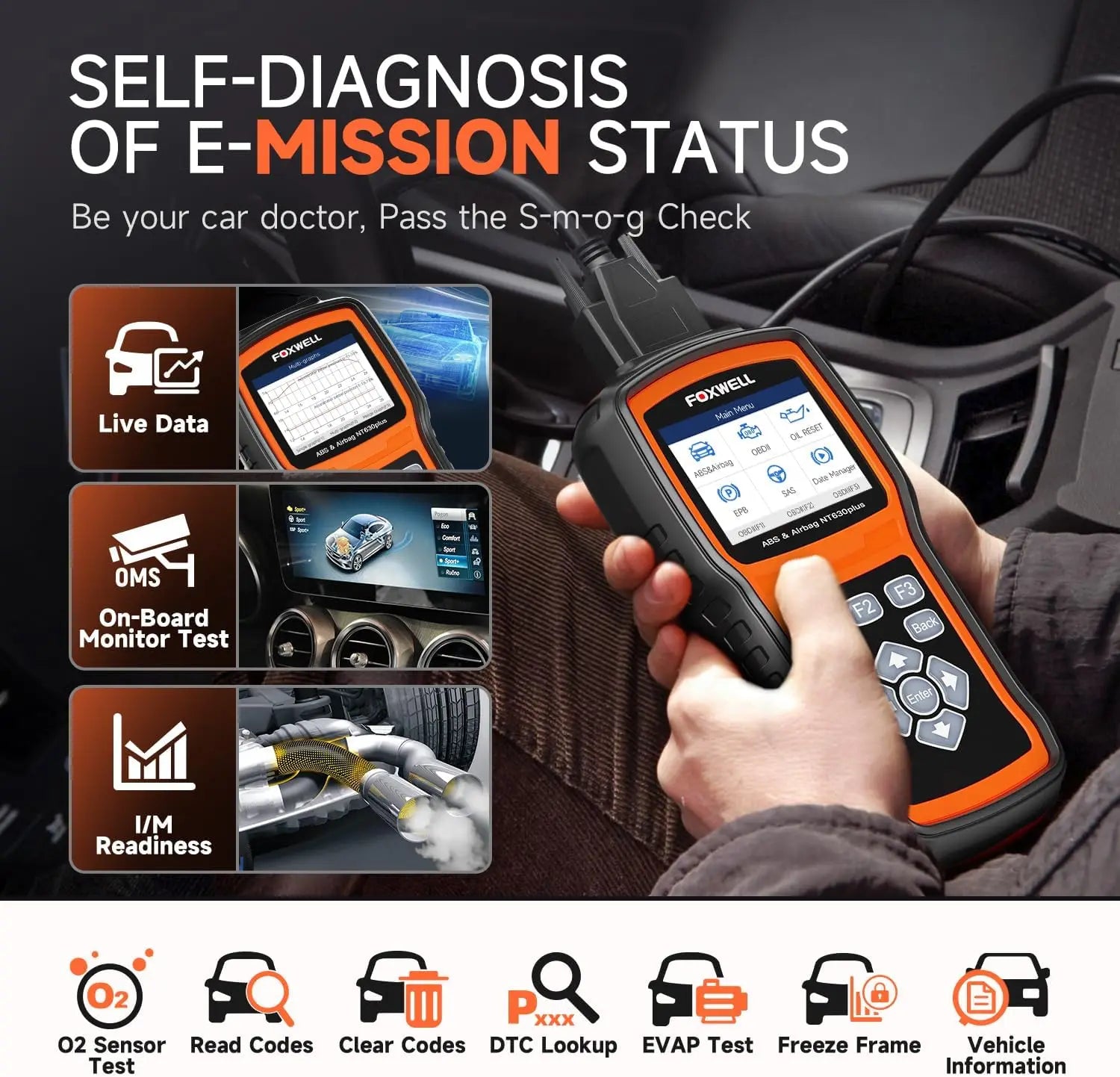 Valise Diagnostic Auto Foxwell NT630 Plus - ABS, SRS, EPB, Oil, SAS