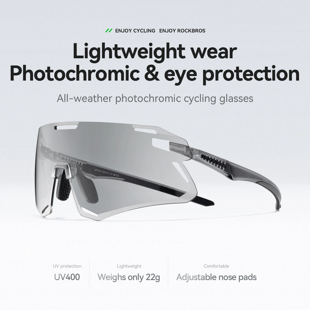 Lunettes Photochromiques RockBros pour Vélo Homme - Sports Outdoor