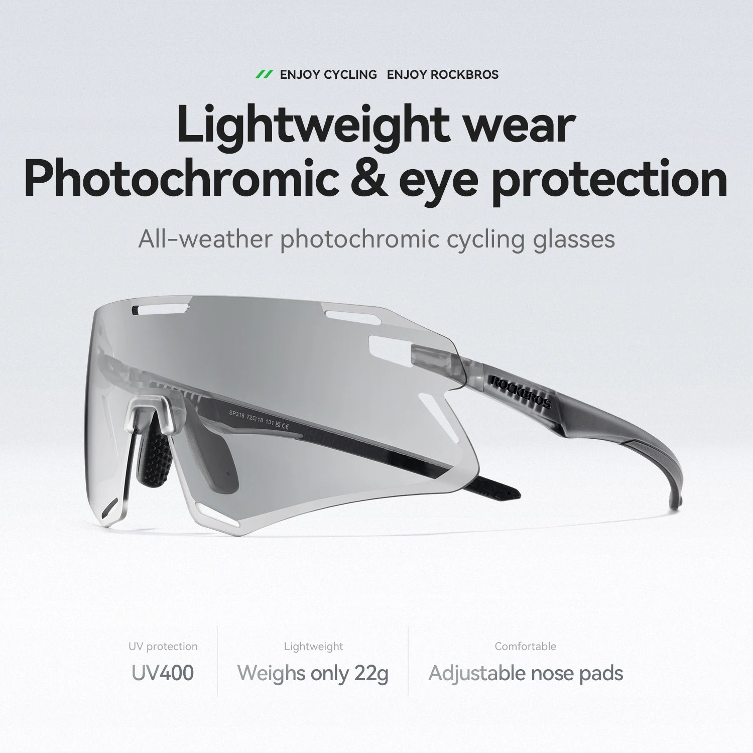 Lunettes Photochromiques RockBros pour Vélo Homme - Sports Outdoor