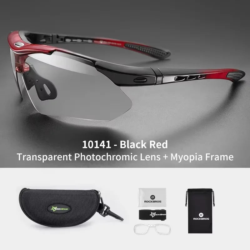 Lunettes Photochromiques RockBros pour Vélo - Verres qui S'adaptent à la Lumière