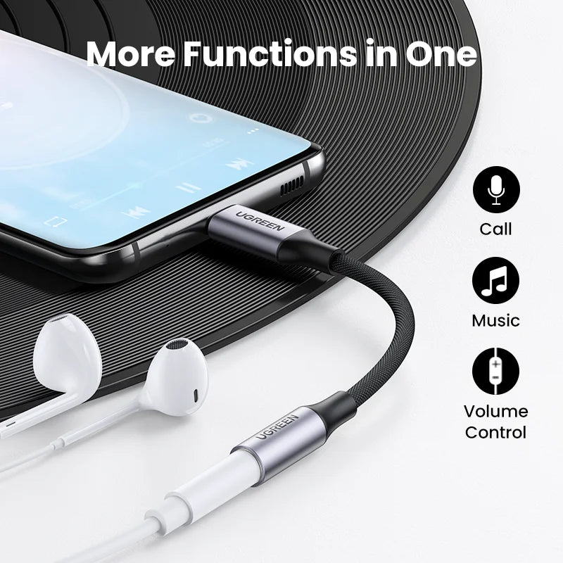 Adaptateur USB-C vers Jack 3.5 mm UGREEN avec DAC - Pour Casque Filaire