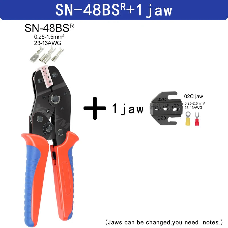 Pince à Sertir SN-48BS / SN-48B - Pour Connecteurs 2.8 / 4.8 / 6.3 mm