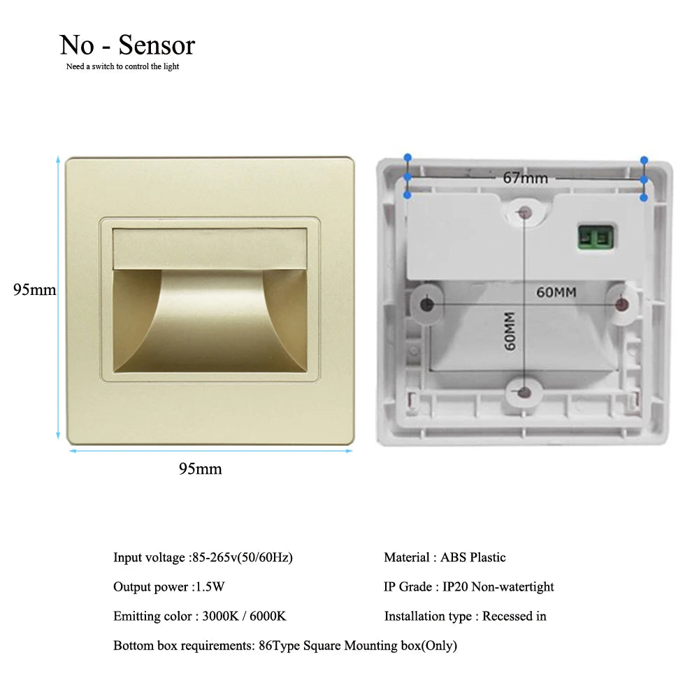 Spot LED Encastrable Escalier 85-265V - Éclairage Marches et Couloirs