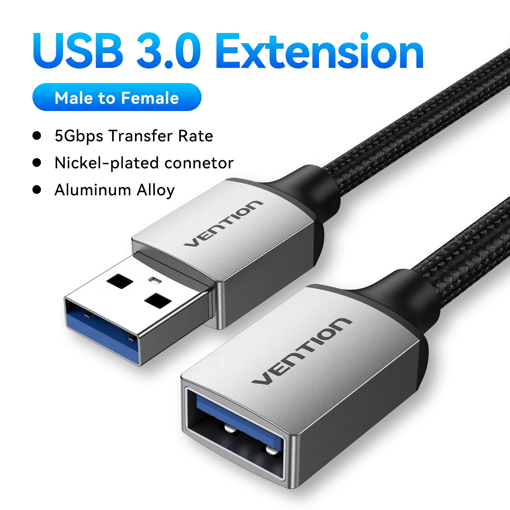 Câble Extension USB 3.0 Mâle/Femelle Vention - Données et Charge