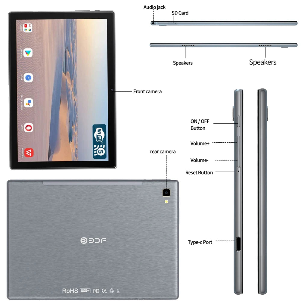 Tablette Android 10.1" Octa Core 8 Go RAM 128 Go 4G LTE Double SIM