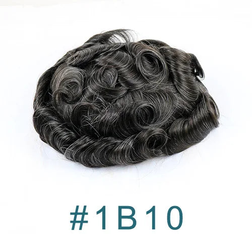 Prothèse Capillaire Homme Toupet Cheveux Humains - Base PU Peau 0.1mm