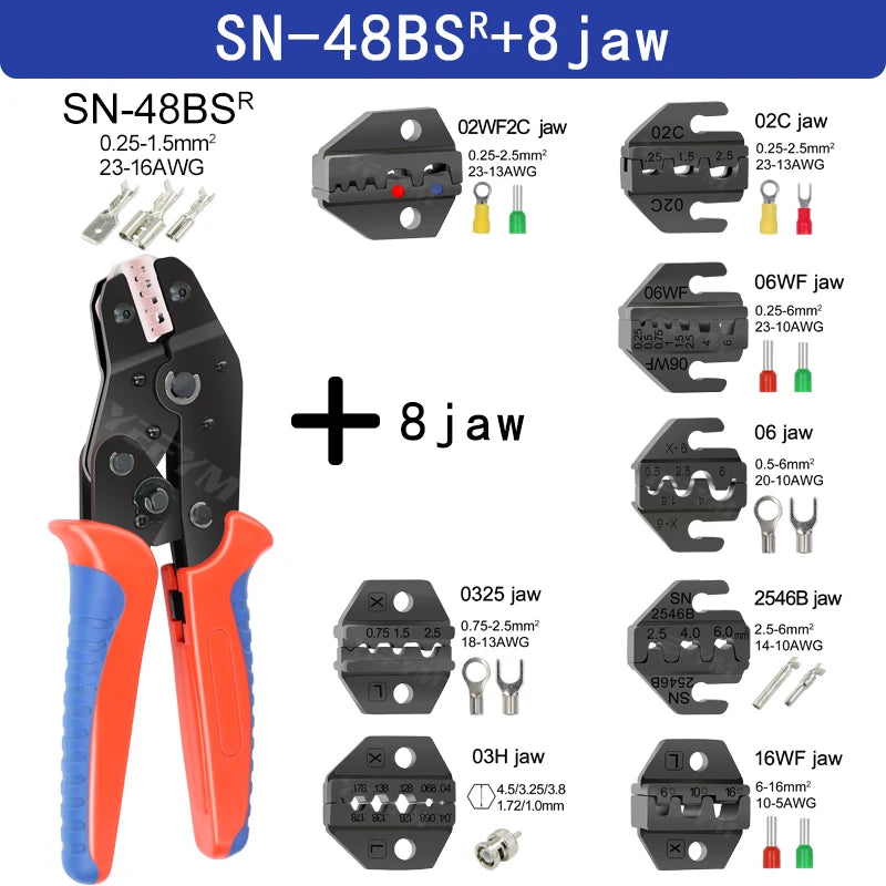 Pince à Sertir SN-48BS / SN-48B - Pour Connecteurs 2.8 / 4.8 / 6.3 mm