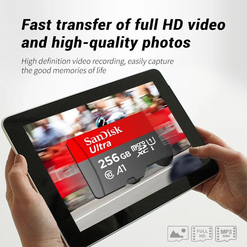 Carte MicroSD SanDisk Originale 32 Go à 1 To - Jusqu'à 150 Mo/s A1 C10