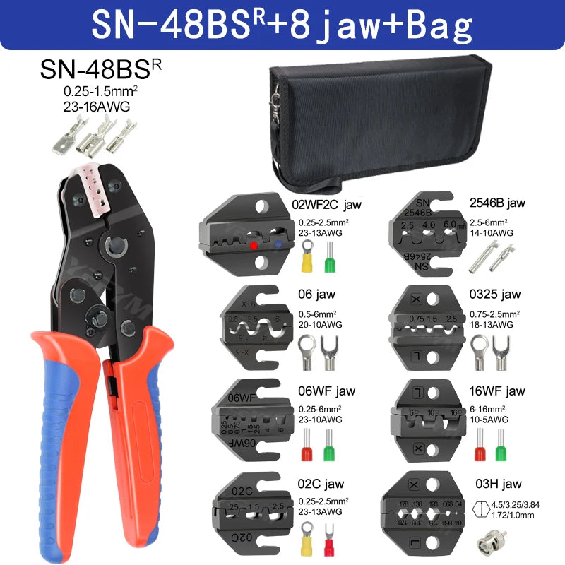 Pince à Sertir SN-48BS / SN-48B - Pour Connecteurs 2.8 / 4.8 / 6.3 mm