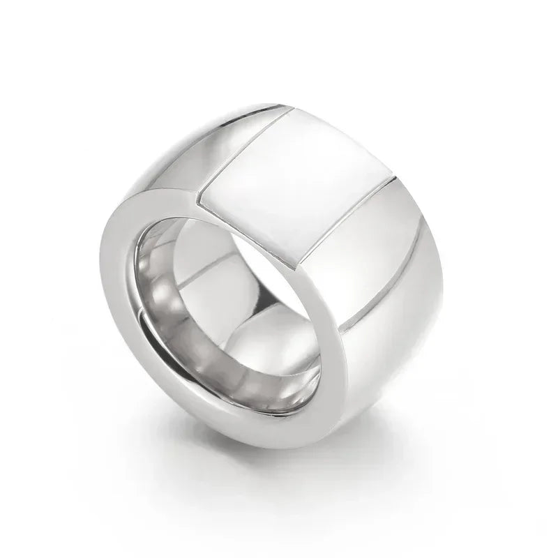 Bague Acier Inoxydable Femme - Cristal Autrichien Bleu/Vert/Rouge